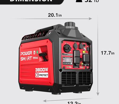 PowerSmart 3800 Watt Dual Fuel Generator Gas and Propane, RV Ready Outlet Home Backup, Camping and Tailgating