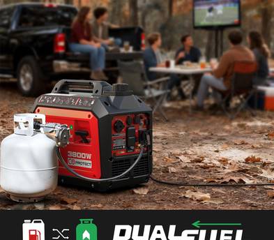PowerSmart 3800 Watt Dual Fuel Generator Gas and Propane, RV Ready Outlet Home Backup, Camping and Tailgating