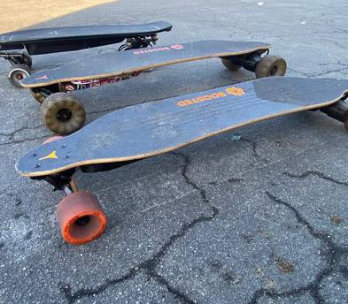 Boosted V2 Dual+ electric skateboard with upgraded 120mm wheels