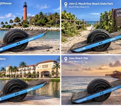 Onewheel Pint X w/helmet and wrist guards