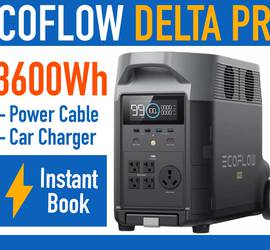 EcoFlow DELTA Pro 3600Wh Portable Power Station Battery Electric Generator