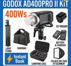 Godox AD400Pro II 400Ws Flash Kit + X3 Trigger, Stand & Modifier