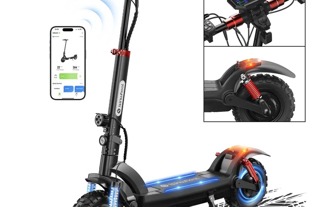 isinwheel Off Road Electric Scooter 2025 Upgraded Version