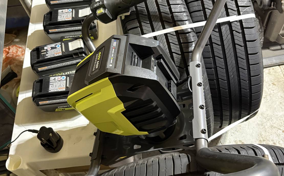Ryobi 40 V Auger with 21” extension