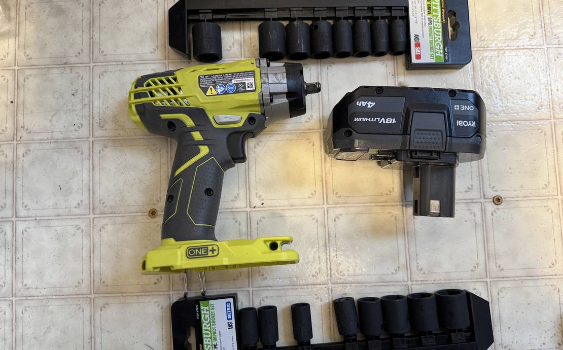 Ryobi 18+ 3/8 inch impact wrench