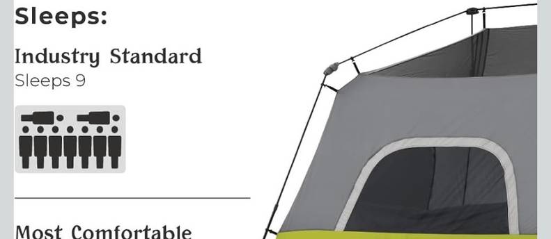Core 9 Person Instant Tent