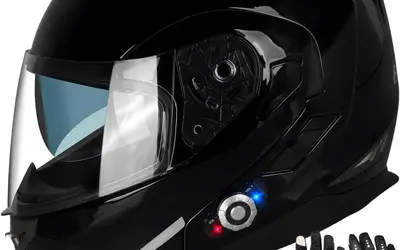 XL Bluetooth Motorcycle Helmet, Music, Phone, Helmet-to-Helmet Communication