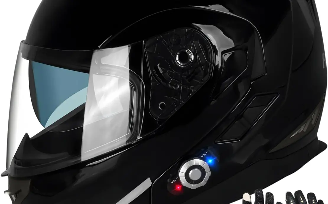 XL Bluetooth Motorcycle Helmet, Music, Phone, Helmet-to-Helmet Communication