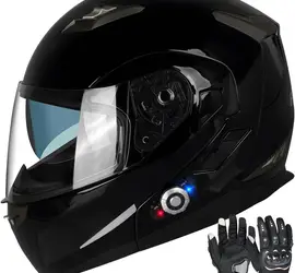 XL Bluetooth Motorcycle Helmet, Music, Phone, Helmet-to-Helmet Communication
