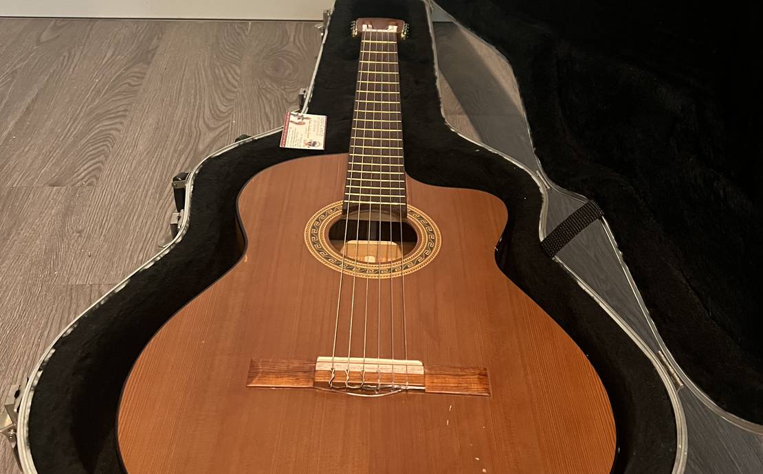 Handcrafted flamenco style guitar. Perfect for ripping or small hands