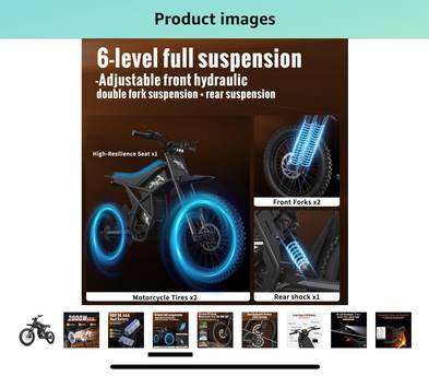 GT73 Electric Dirt Bike for Adults, 2000W Electric Dirtbike with 25" Motorcycle Tires, 1747Wh Dual Battery Electric Bike, Up to 37 MPH & 85 Mile Long Range, Dual Hydraulic Brakes & Full Suspension