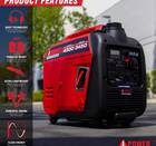 A-iPower Portable Inverter Generator, 4300-Watt CO Sensor, Light-Weight With Telescopic Handle And Wheels (XOS4300i)