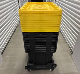 Moving Totes with Dolly 25 totes
