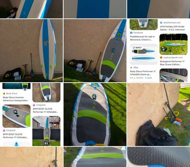 Body glove inflatable paddle board