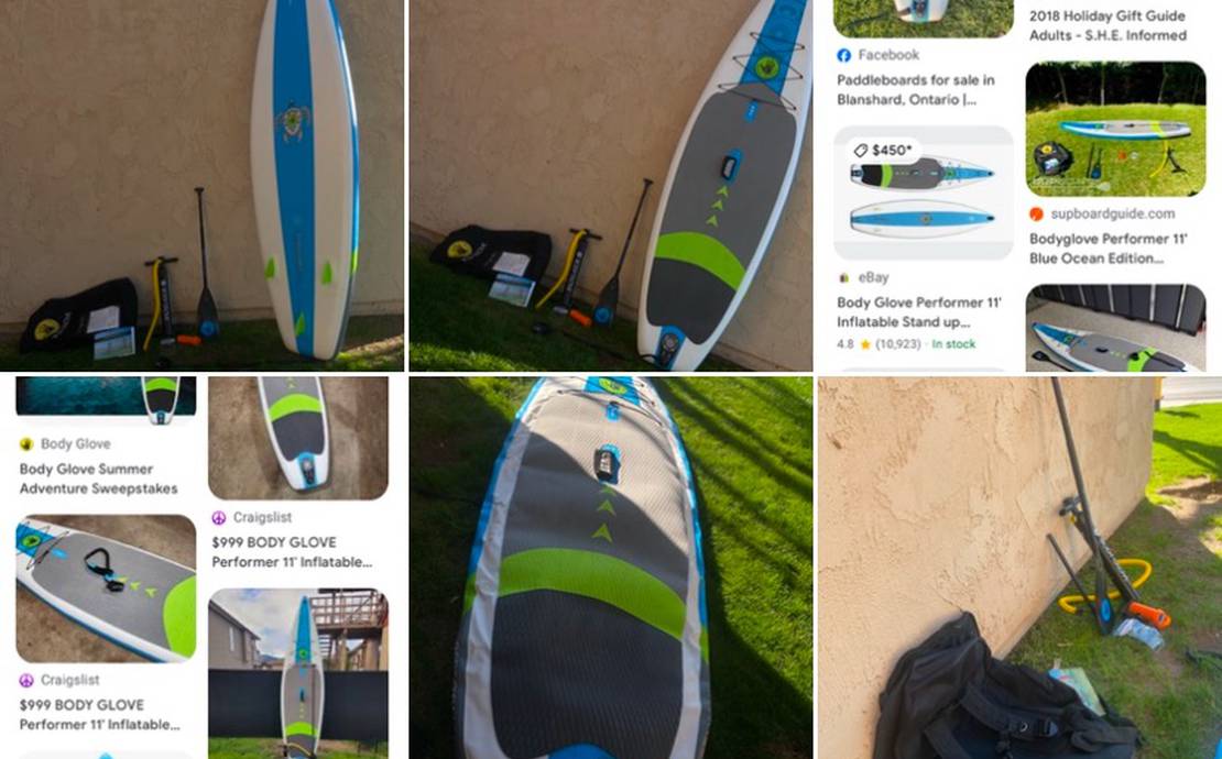 Body glove inflatable paddle board