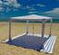 CoolCabana Beach Shade & XL Large 64 Sq. Ft., Beige Stripes