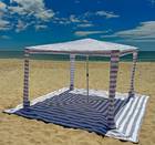 CoolCabana Beach Shade & XL Large 64 Sq. Ft., Beige Stripes