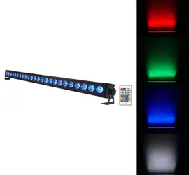 Rockville Battery Strip 24 100W Rechargeable RGBW