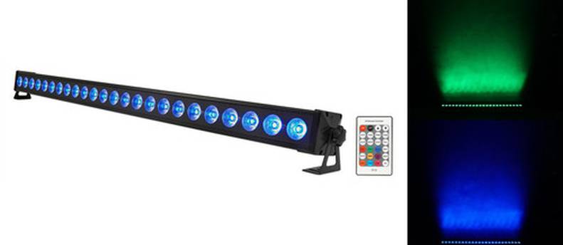 Rockville Battery Strip 24 100W Rechargeable RGBW