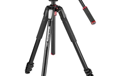 Manfrotto 502AH Video Head & MT055XPRO3 Aluminum Tripod Kit