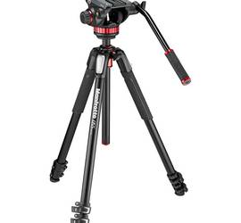 Manfrotto 502AH Video Head & MT055XPRO3 Aluminum Tripod Kit