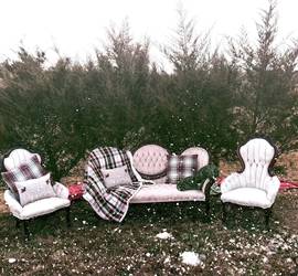Victorian style sofa and chairs