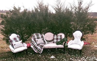 Victorian style sofa and chairs