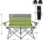 Outdoor Camping Folding Chair Set of 3 w/1 Sofa & 2 Single Chairs
