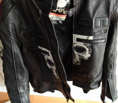 Black Medium Motorcycle Jacket Leather Icon