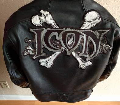 Black Medium Motorcycle Jacket Leather Icon