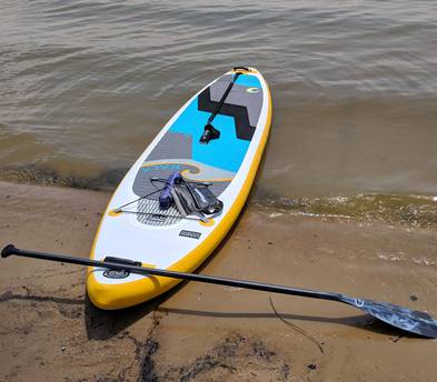 Hala Playa Inflatable Paddleboard with gear