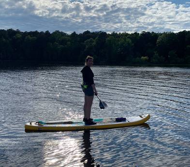Hala Playa Inflatable Paddleboard with gear