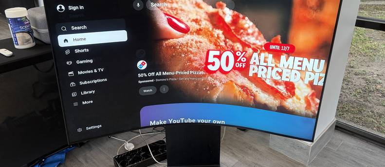55in multi display curved Television