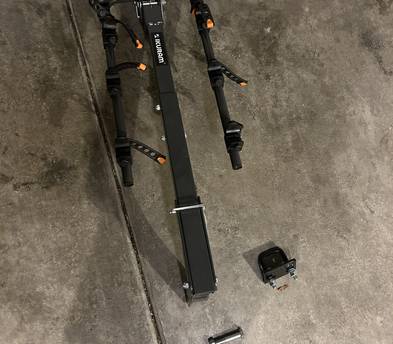 4-Bike Rack Bicycle Carrier Racks Hitch Mount Double Foldable Rack Fits 2" Receiver, Anti-Rattle Hitch Tightener & Locking Hitch Pin, Fits Cars/Trucks/Vans/etc. - Ikuram