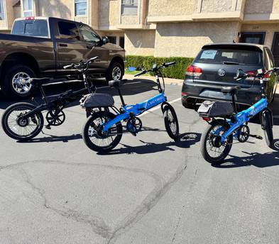 Foldable e-bike electric (#3 of 3 Blue)