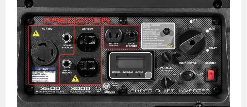 Predator 3500W Super Quiet Inverter Generator – Rental