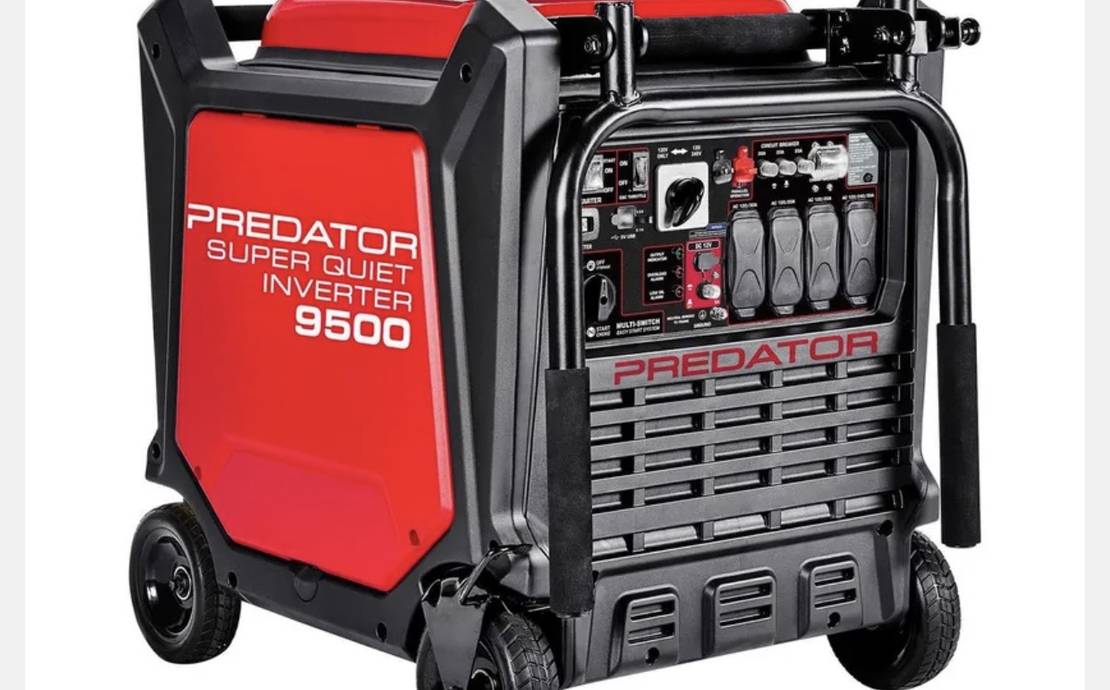 Predator 9500W Super Quiet Inverter Generator – 7600 Running Watts