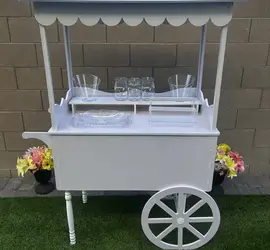 White Display Cart | Candy, Dessert, Favor & Pop-Up Cart