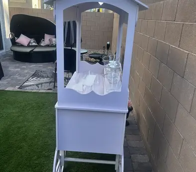 White Display Cart | Candy, Dessert, Favor & Pop-Up Cart