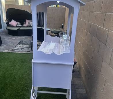 White Display Cart | Candy, Dessert, Favor & Pop-Up Cart