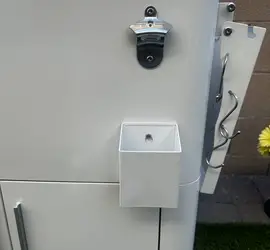White Rolling Standing Cooler | Event & Party Rental