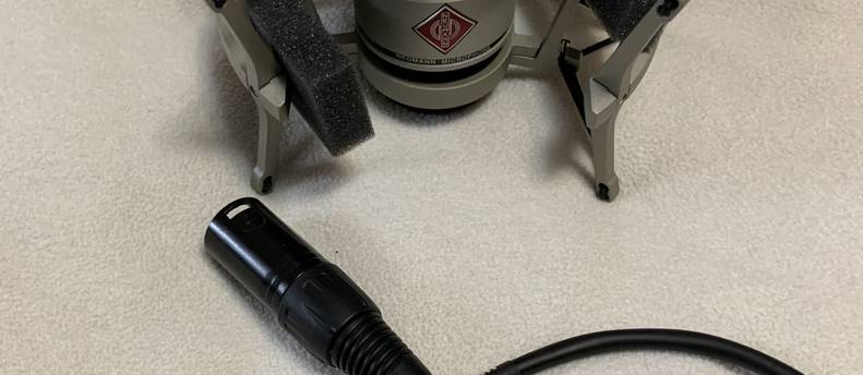 Neumann TLM 102, Accompanying Shock Mount and Mogami Silver Xlr Cable