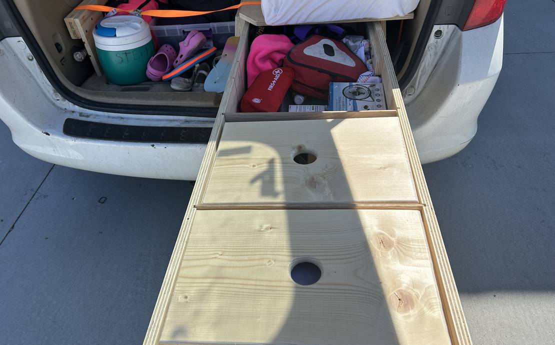 Car camping platform/camp in your car!