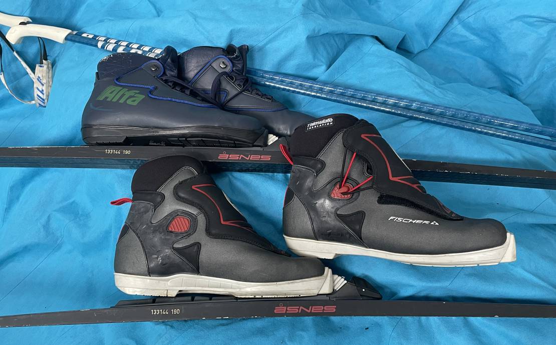 Asnes Cross Tour Cross Country Skis with poles