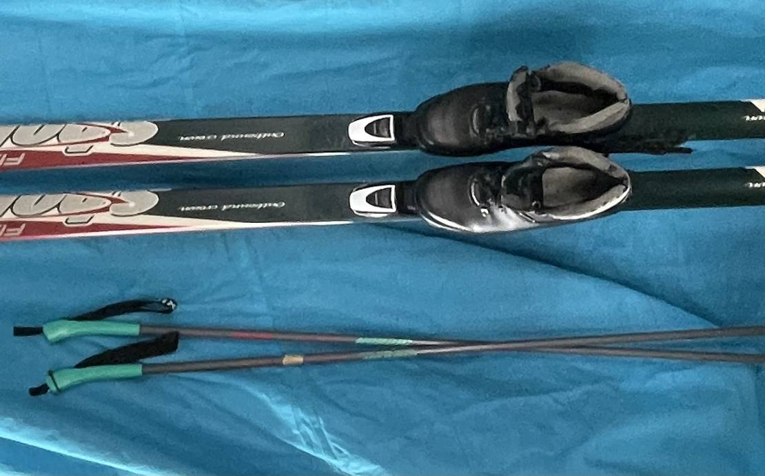 Fisher Outbound Crown Back Country Skis with Boots and Poles