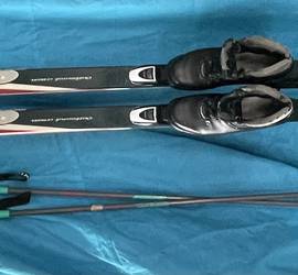 Fisher Outbound Crown Back Country Skis with Boots and Poles