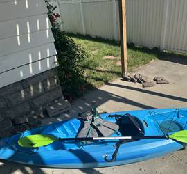 Sit-on-top kayak rental. $50 for the full day. Comes with paddle and adult life jacket. You pick up and drop off. Perfect for a day out on the lake or the river