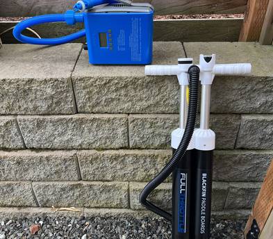 2 Person Stand Up Paddle board (SUP) including electric car plug pump and/or hand pump with additional gear