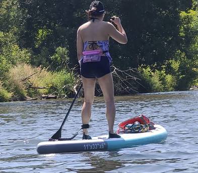 Two (2) SUP stand up paddle boards, complete gear including electric (car plug) pump to inflate/deflate