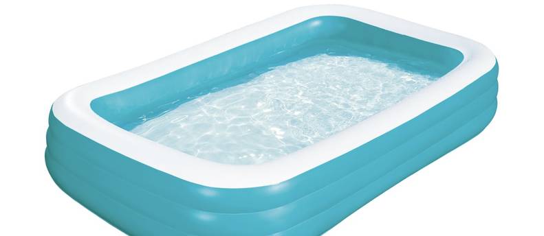 Bluescape 10ft Family Inflatable Swimming Pool, Rectangular